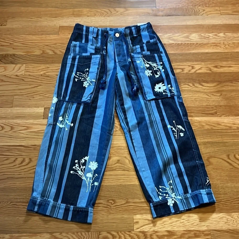 Free People We The Free Cove Crop Pull-On Jeans Size 28 NWT